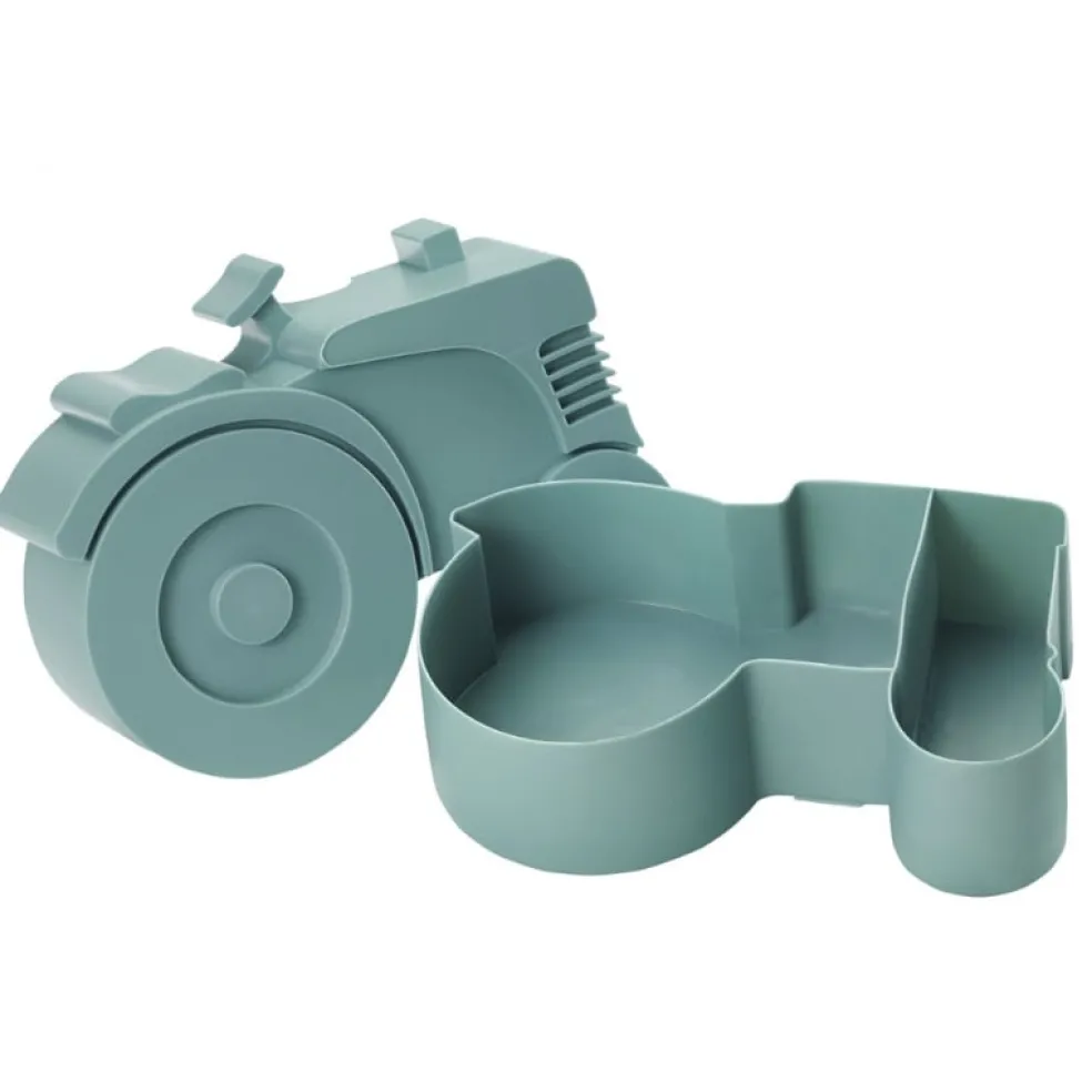 Blafre Brotdose Traktor Blau mit Fächer