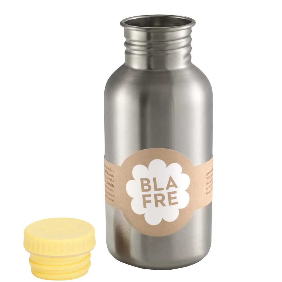 Blafre Trinkflasche 500 ml Hellgelb aus Edelstahl