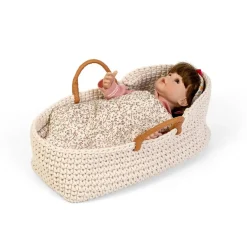 byASTRUP Gestrickte Puppen-Tragekorb 35 cm