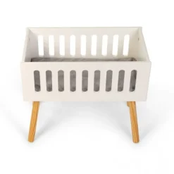 byASTRUP Holz Puppenbett mit Matratze