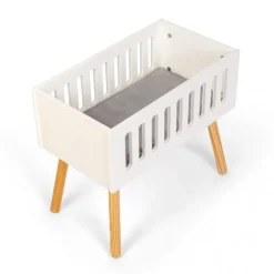 byASTRUP Holz Puppenbett mit Matratze
