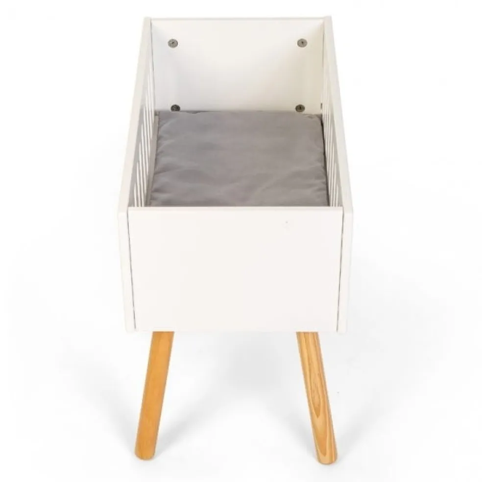 byASTRUP Holz Puppenbett mit Matratze