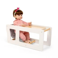 byASTRUP Holz Puppenhochstuhl 2 in 1