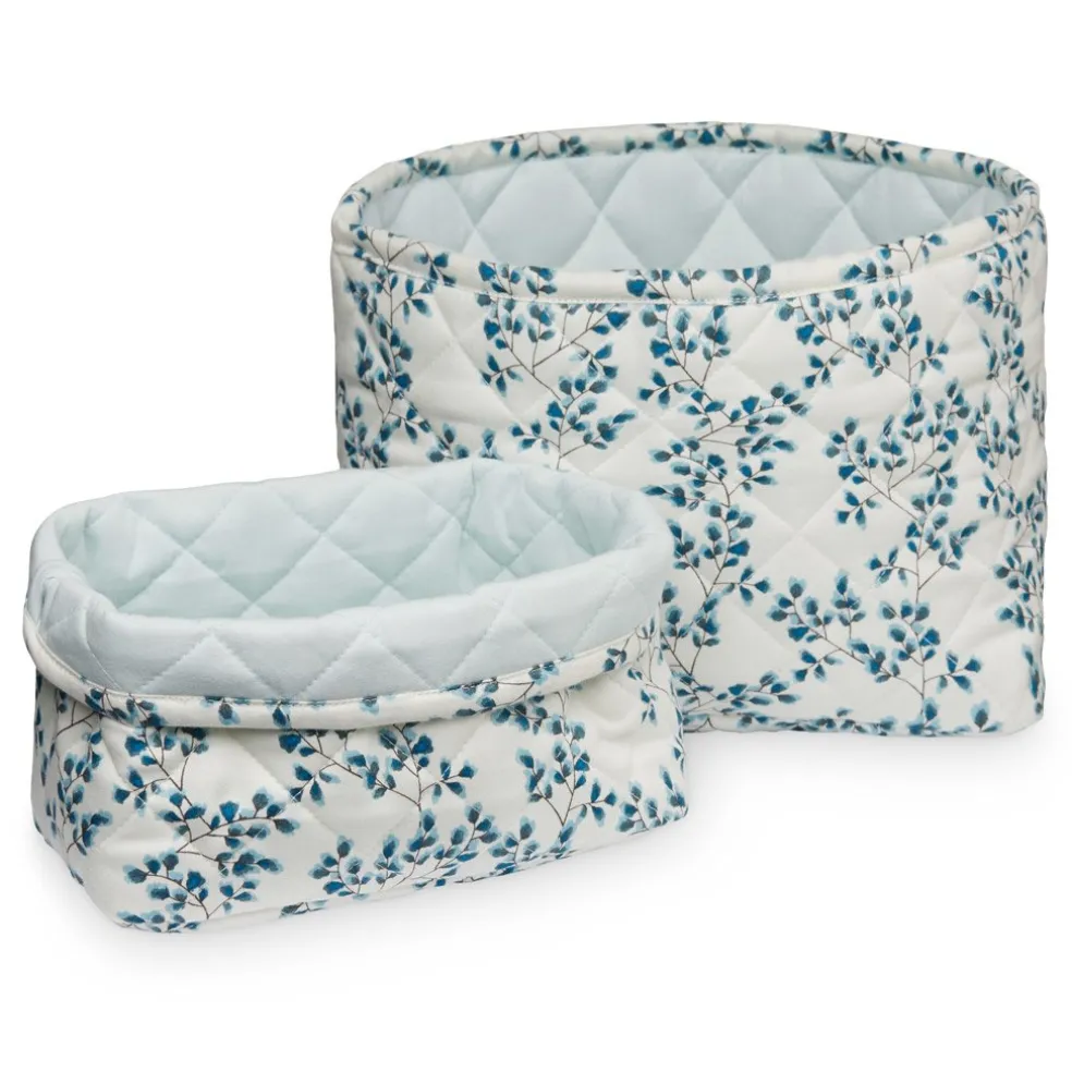 Cam Cam Copenhagen Aufbewahrungskörbe Fiori Blau 2er Set