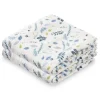 Cam Cam Copenhagen Mulltücher Pressed Leaves Blue 2er-Pack