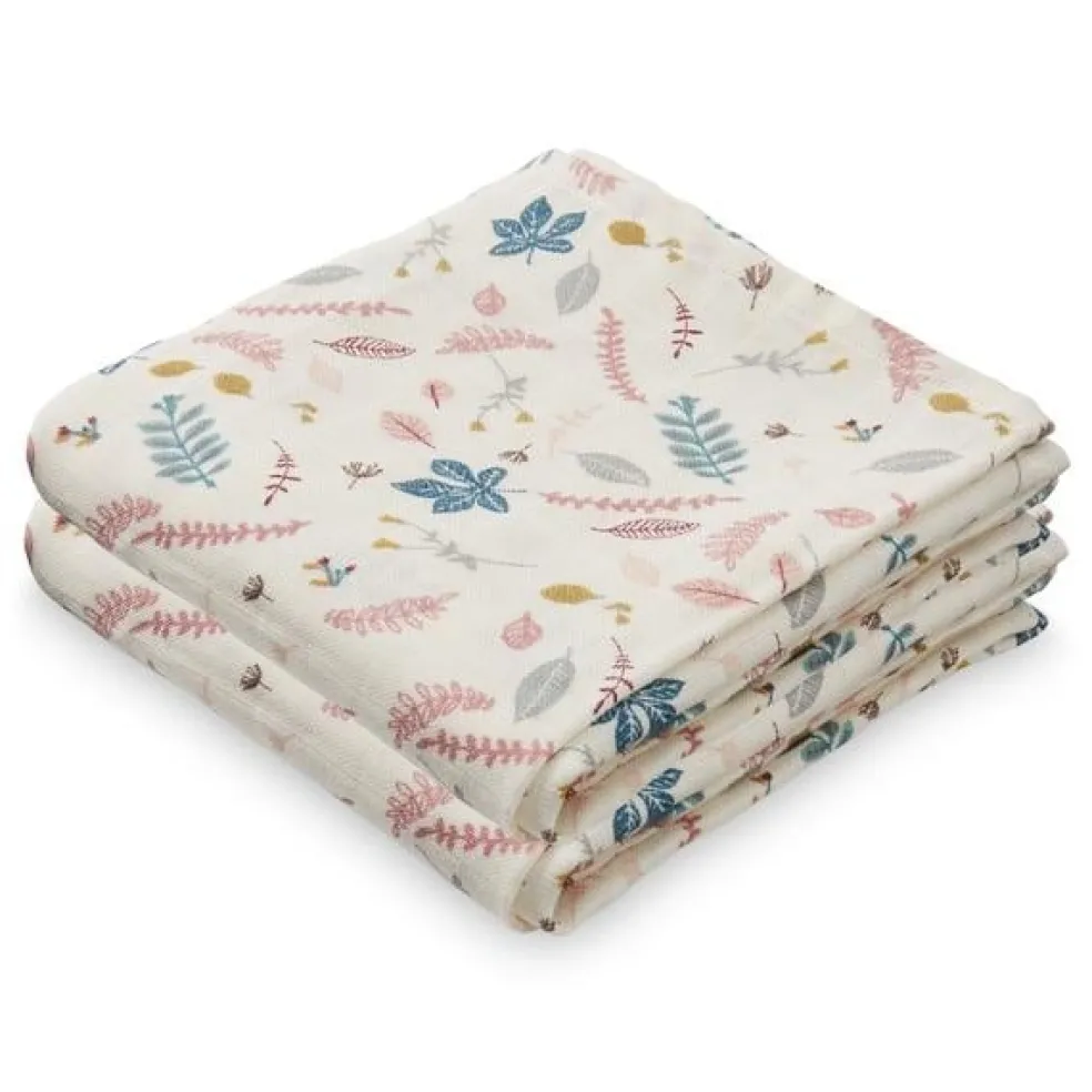 Cam Cam Copenhagen Mulltücher Pressed Leaves Rose 2er-Pack