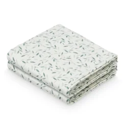 Cam Cam Copenhagen Mulltücher Green Leaves 2er-Pack