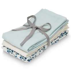Cam Cam Copenhagen Mulltücher Fiori Blau 3er-Pack