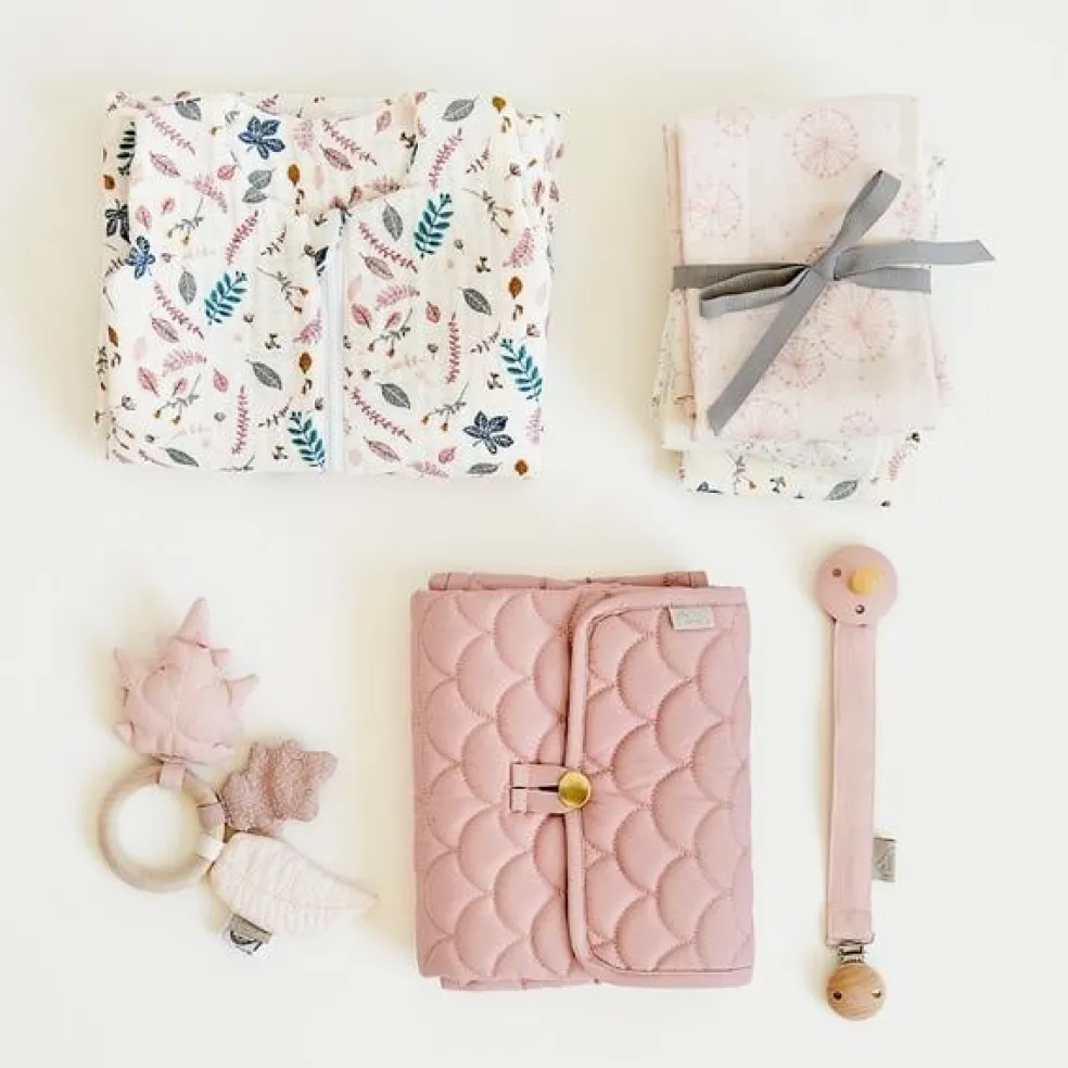 Cam Cam Copenhagen Mulltücher Pressed Leaves Rose 2er-Pack