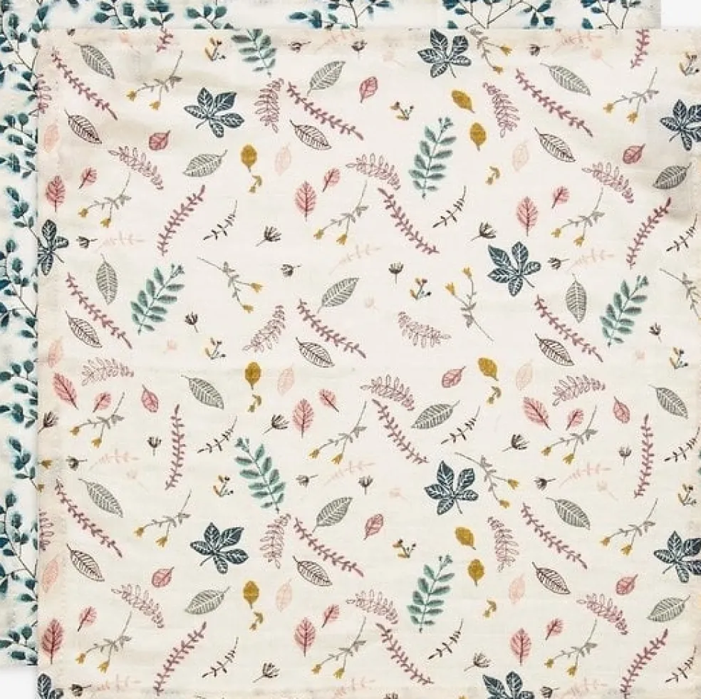 Cam Cam Copenhagen Spucktücher Fiori & Pressed Leaves 4er Pack