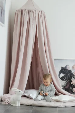 Cotton & Sweets Betthimmel Powder Pink Leinen