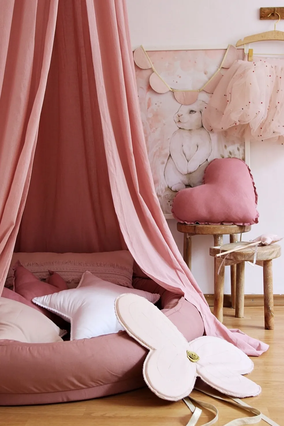 Cotton & Sweets Betthimmel Soft Baumwolle Blush Rosa
