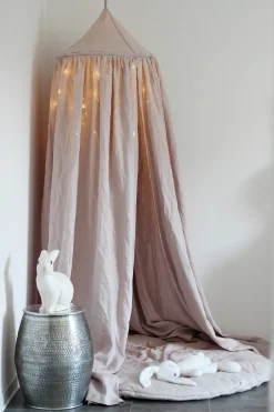 Cotton & Sweets Betthimmel Powder Pink Leinen