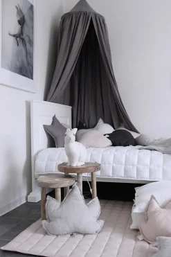 Cotton & Sweets Betthimmel Shark Grau Leinen
