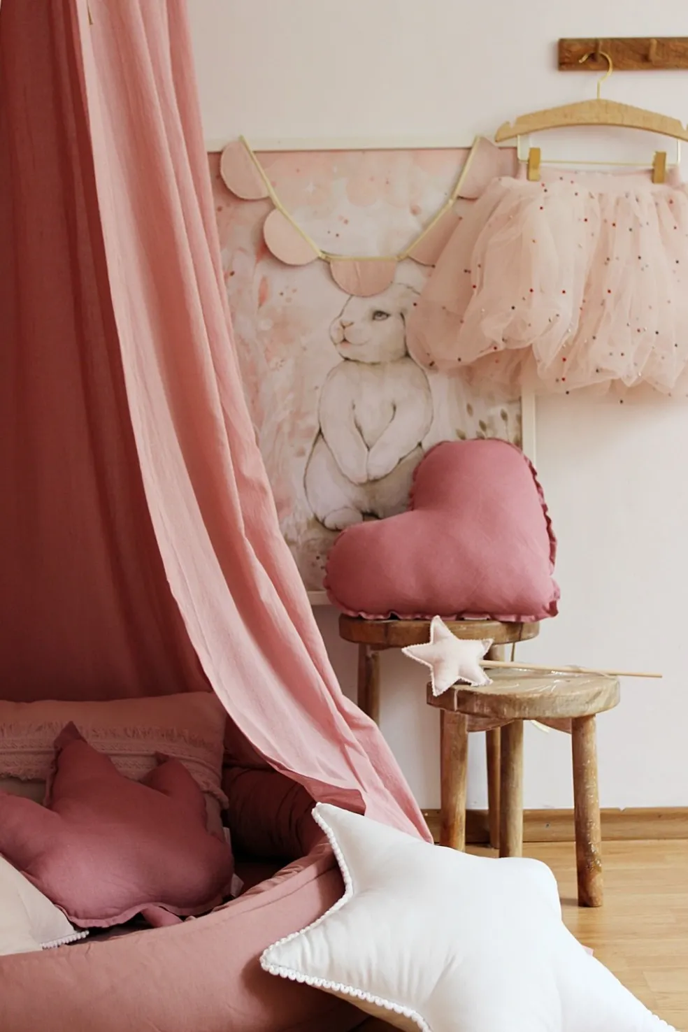 Cotton & Sweets Betthimmel Soft Baumwolle Blush Rosa