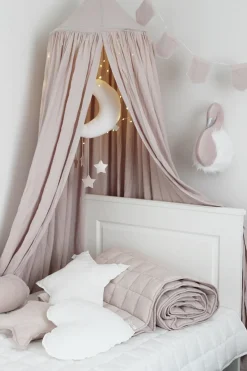 Cotton & Sweets Betthimmel Powder Pink Leinen