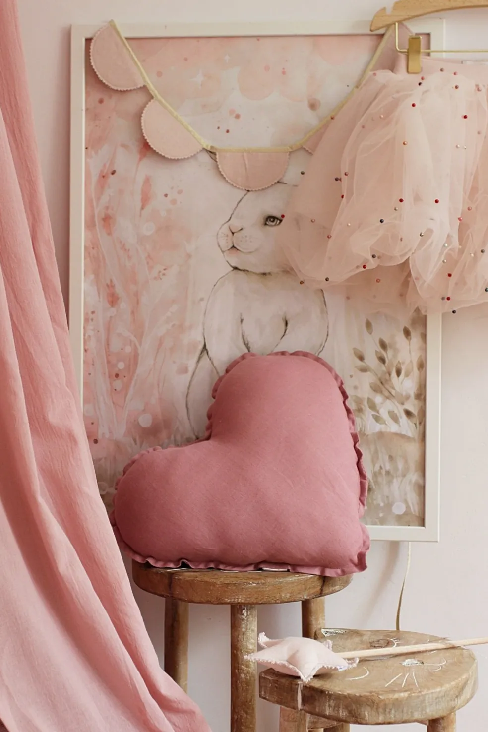 Cotton & Sweets Betthimmel Soft Baumwolle Blush Rosa