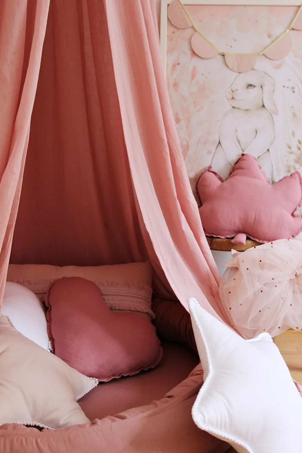 Cotton & Sweets Betthimmel Soft Baumwolle Blush Rosa