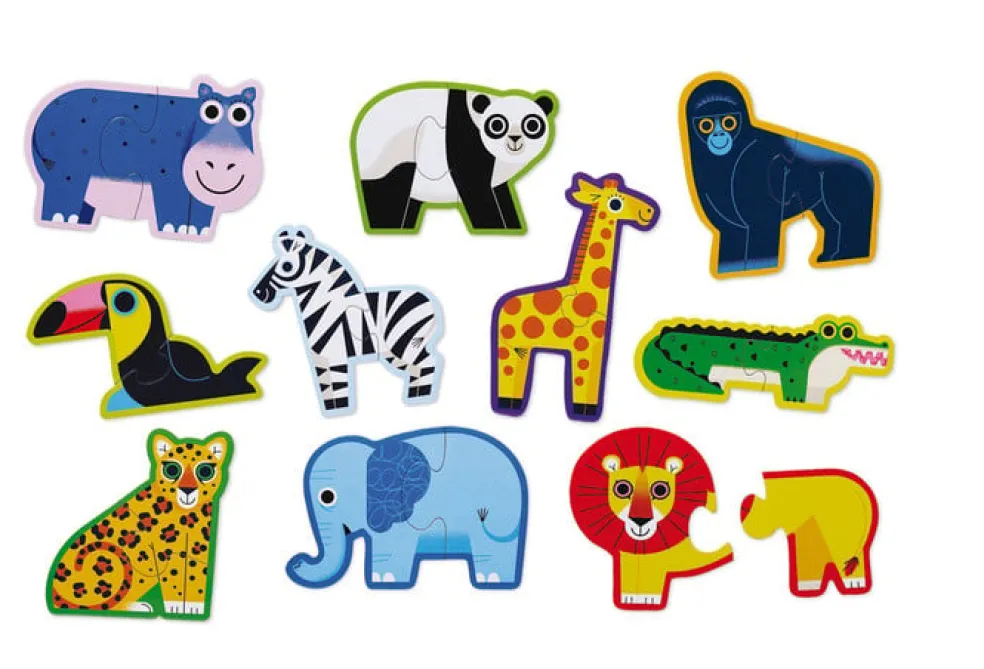 Crocodile Creek Puzzels 10 Puzzles Dschungel Let's Begin 2 Jahre+
