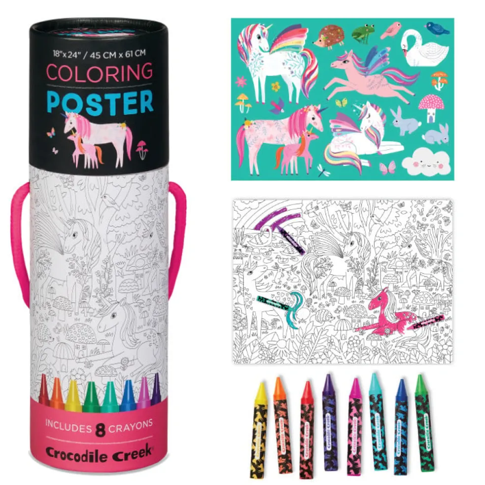 Crocodile Creek Puzzels Ausmal-Poster Unicorn & Sticker