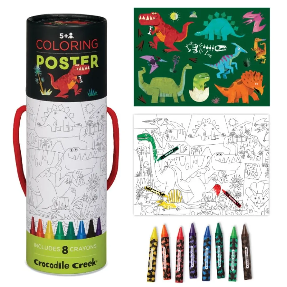 Crocodile Creek Puzzels Ausmal-Poster Dinosaurier & Sticker
