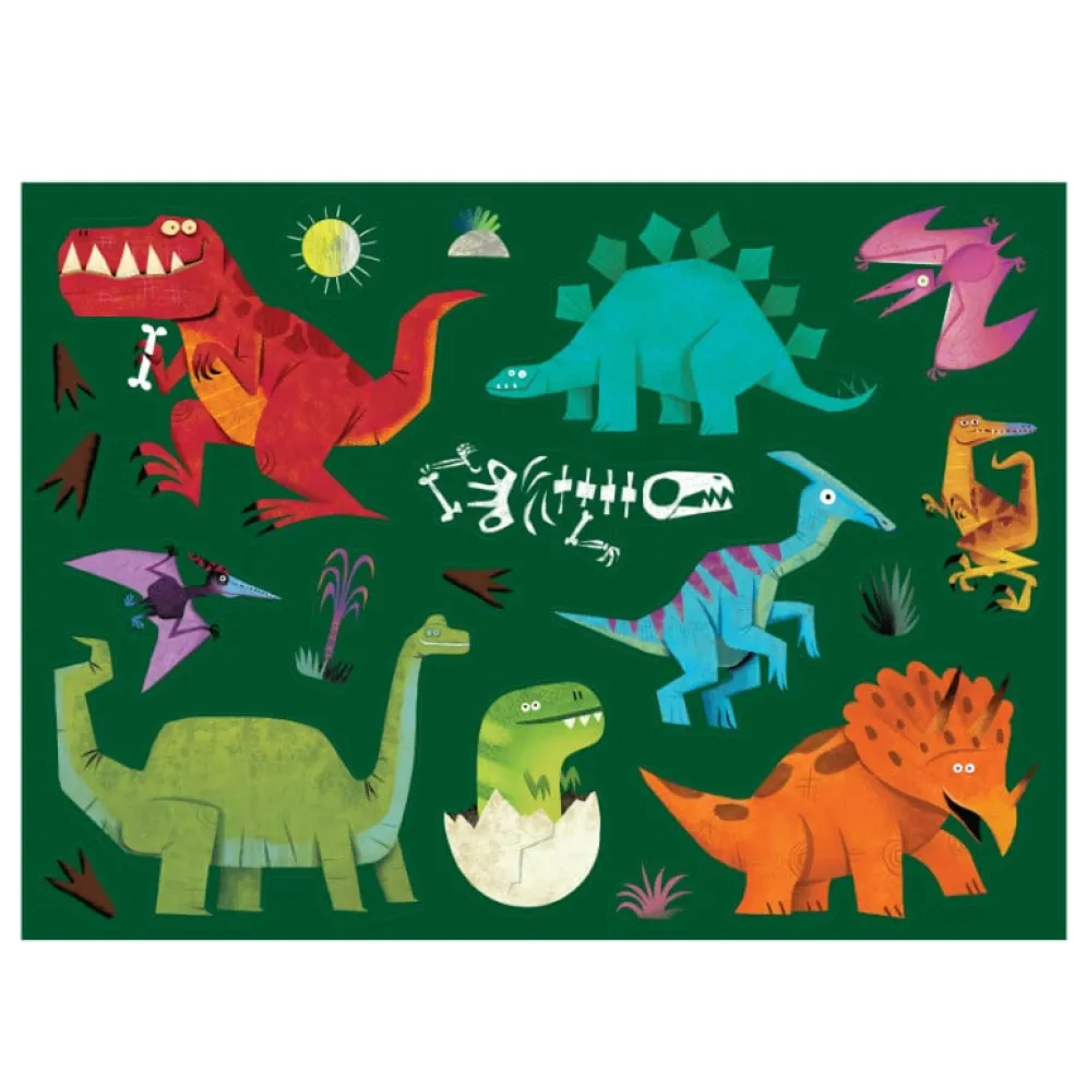 Crocodile Creek Puzzels Ausmal-Poster Dinosaurier & Sticker