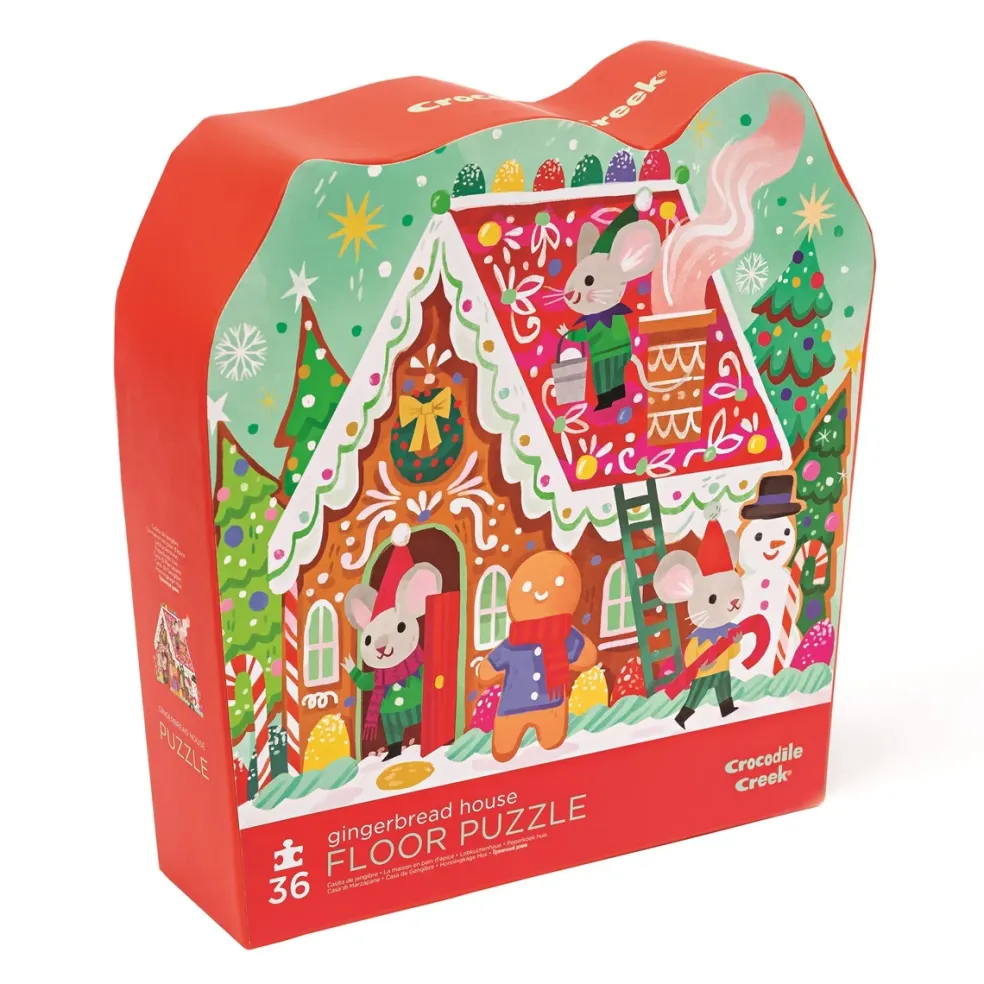 Crocodile Creek Puzzels Bodenpuzzle Weihnachten Gingerbread 36 St. 3 Jahre+