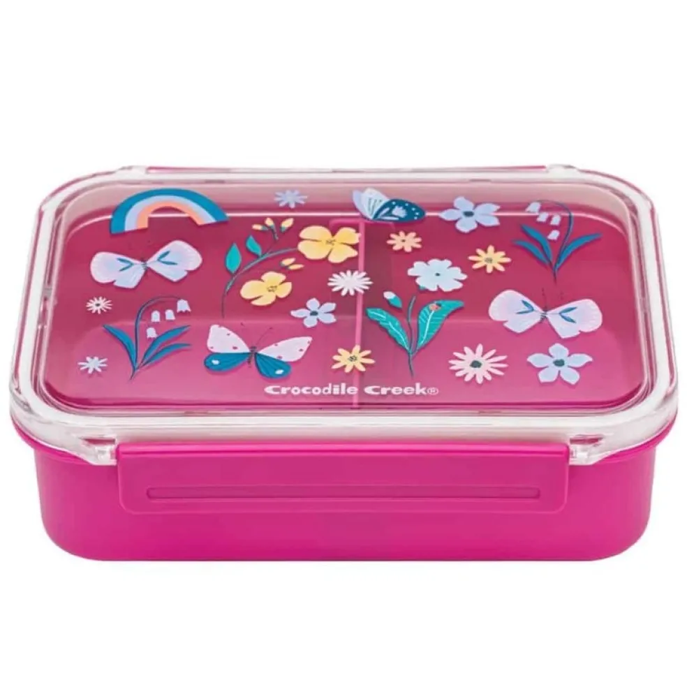 Crocodile Creek Puzzels Brotdose mit Fächern Garden Rosa