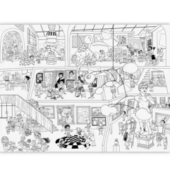 Crocodile Creek Puzzels Giant Ausmal-Poster Kunstmuseum