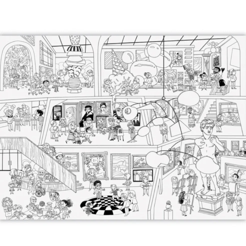 Crocodile Creek Puzzels Giant Ausmal-Poster Kunstmuseum