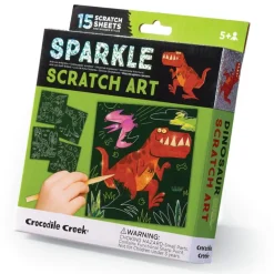Crocodile Creek Puzzels Kratzbilder Dinosaurier Sparkle
