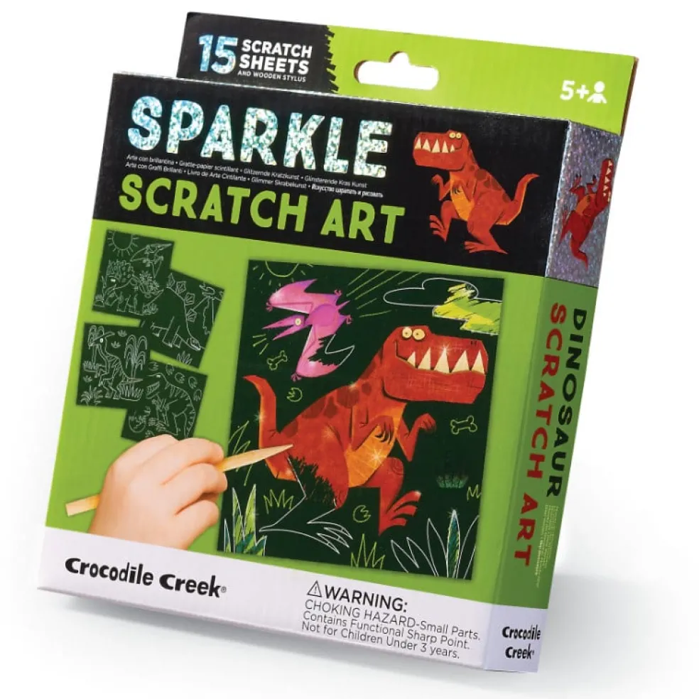 Crocodile Creek Puzzels Kratzbilder Dinosaurier Sparkle