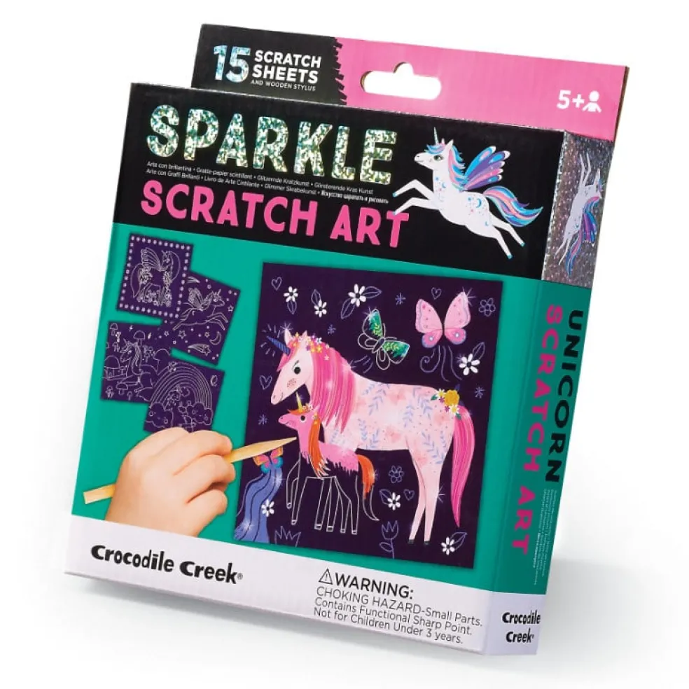 Crocodile Creek Puzzels Kratzbilder Unicorn Sparkle