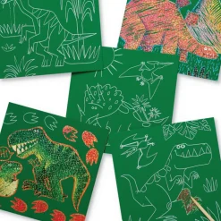 Crocodile Creek Puzzels Kratzbilder Dinosaurier Sparkle