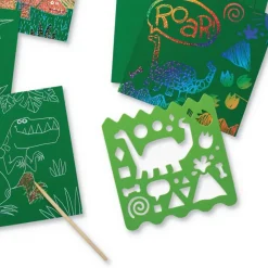 Crocodile Creek Puzzels Kratzbilder Dinosaurier Sparkle