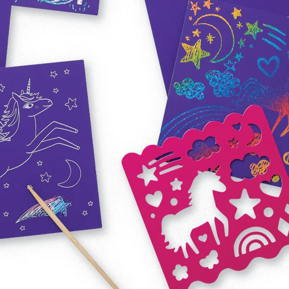 Crocodile Creek Puzzels Kratzbilder Unicorn Sparkle