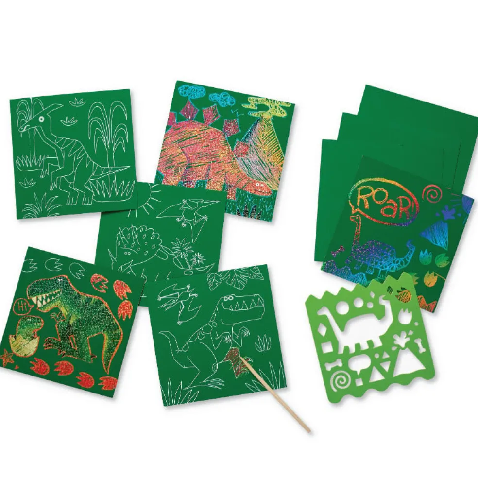 Crocodile Creek Puzzels Kratzbilder Dinosaurier Sparkle