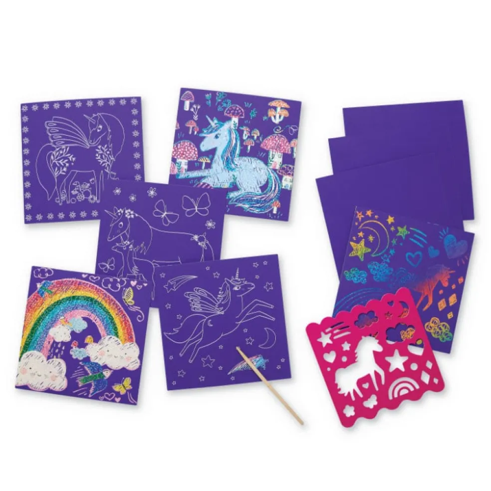 Crocodile Creek Puzzels Kratzbilder Unicorn Sparkle