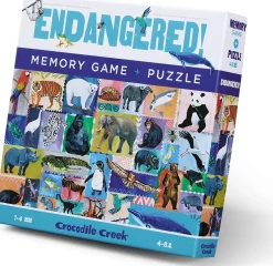 Crocodile Creek Puzzels Memo-Spiel & Puzzle Endangered 48 tlg.