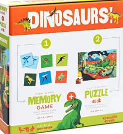 Crocodile Creek Puzzels Memo-Spiel & Puzzle Dinosaurier 48 tlg.