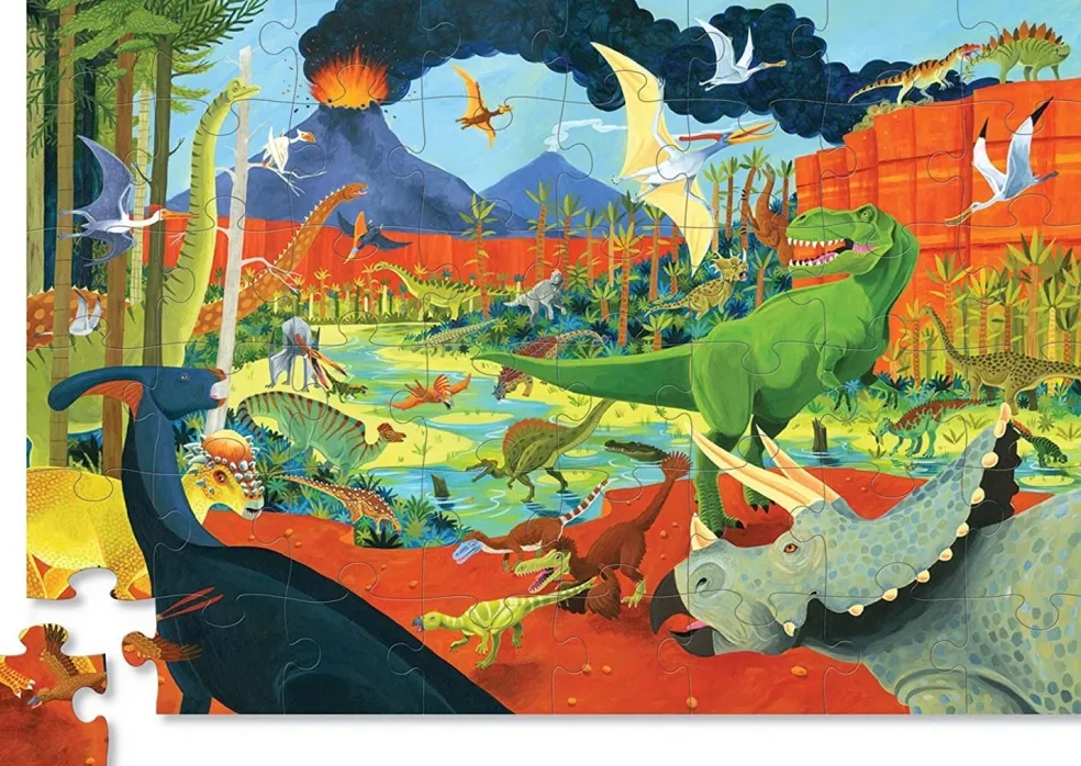 Crocodile Creek Puzzels Memo-Spiel & Puzzle Dinosaurier 48 tlg.