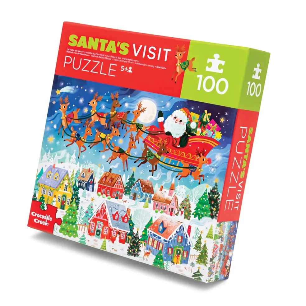 Crocodile Creek Puzzels Puzzle Santa's Visit 100 Teile