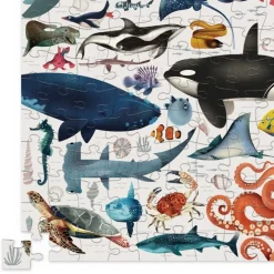 Crocodile Creek Puzzels Puzzle Zinndose Ozean Tiere 150 Teile 6 Jahre+