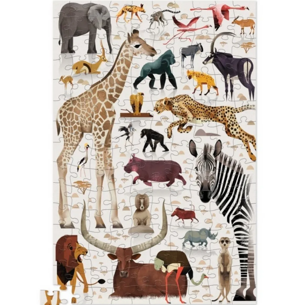 Crocodile Creek Puzzels Puzzle Zinndose Afrikanische Tiere 150 Teile 6 Jahre+