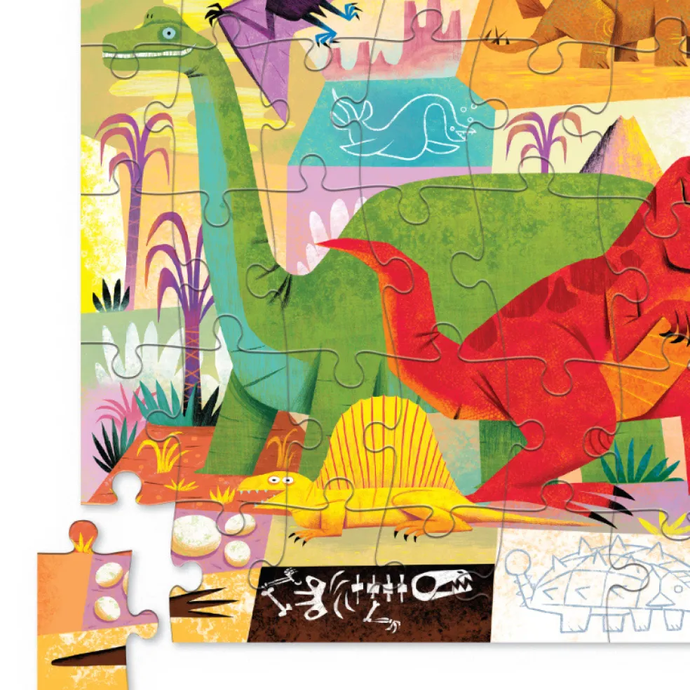 Crocodile Creek Puzzels Puzzle Zinndose Dinosaurier 50 Teile 4 Jahre+