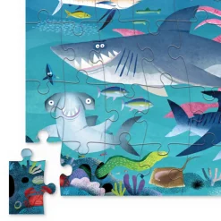 Crocodile Creek Puzzels Puzzle Zinndose Haie 50 Teile 4 Jahre+