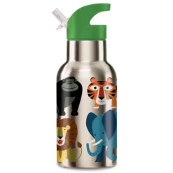 Crocodile Creek Puzzels Thermosflasche Jungle Friends Edelstahl Grün