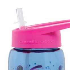 Crocodile Creek Puzzels Trinkflasche mit Strohhalm Einhorn Lila