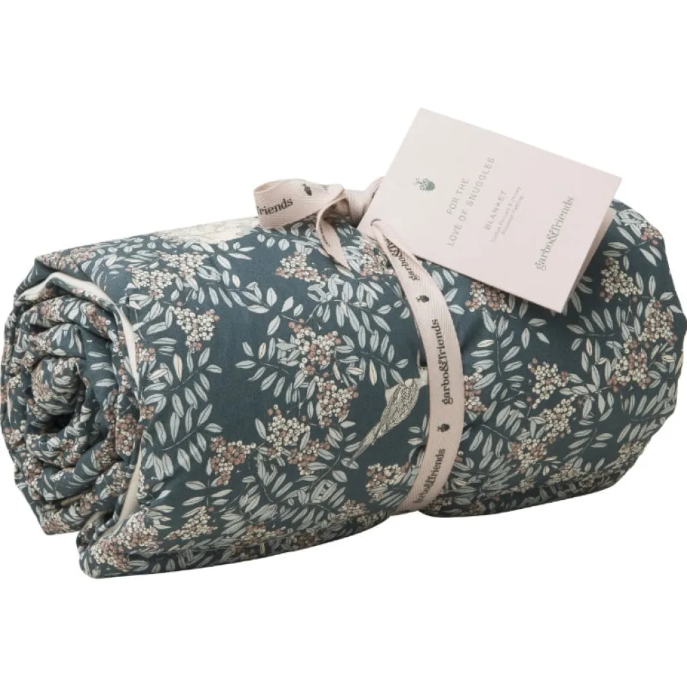 Garbo & Friends Baby Quilt Fauna Blau 140 x 200 cm