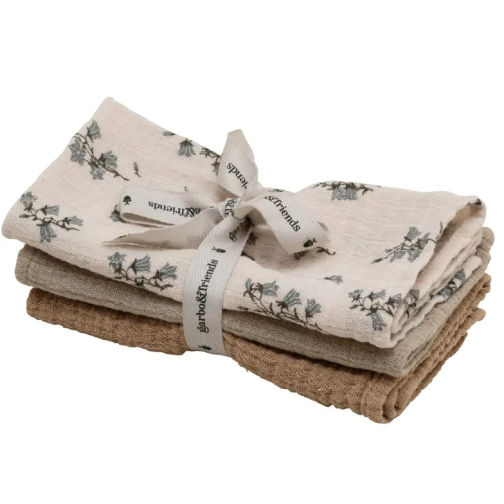 Garbo & Friends Baby Spucktücher Bluebell 3er Pack
